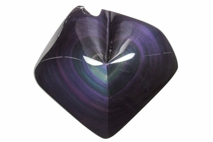 Polished Rainbow Obsidian Heart - Mexico #355428